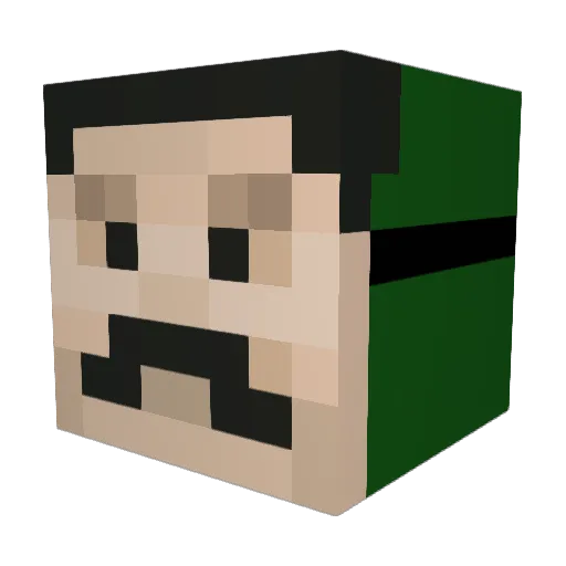 Kingbosslive Minecraft avatar head, 3D render