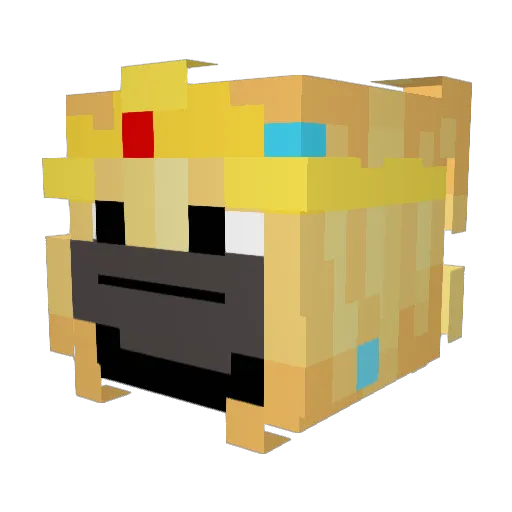 Kingboy0 Minecraft avatar head, 3D render