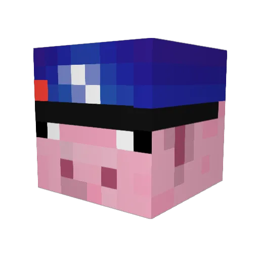 Kingcacle Minecraft avatar head, 3D render