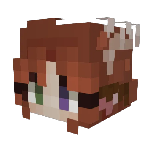 Kingcamkin_ Minecraft avatar head, 3D render