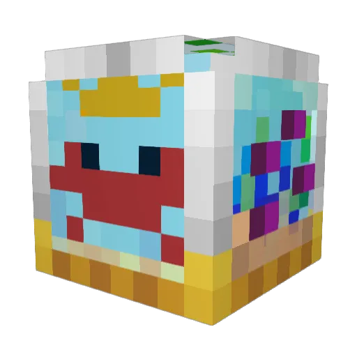 Kingcrab12 Minecraft avatar head, 3D render