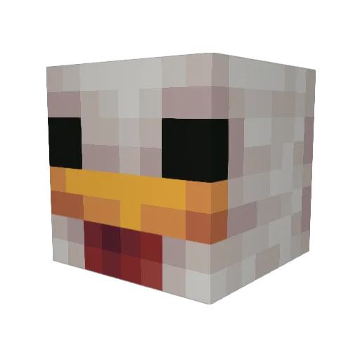 Kingder420 Minecraft avatar head, 3D render