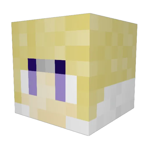Kingdez121 Minecraft avatar head, 3D render