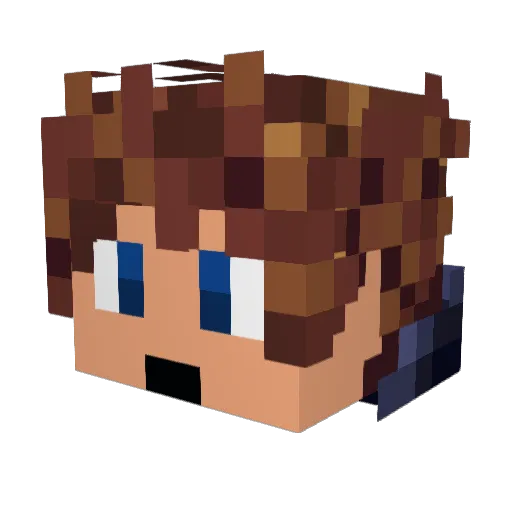 Kingdom_Key Minecraft avatar head, 3D render