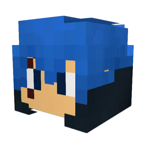 Kingdomplays Minecraft avatar head, 3D render