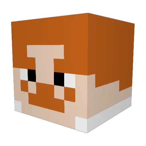 Kingdoombot Minecraft avatar head, 3D render
