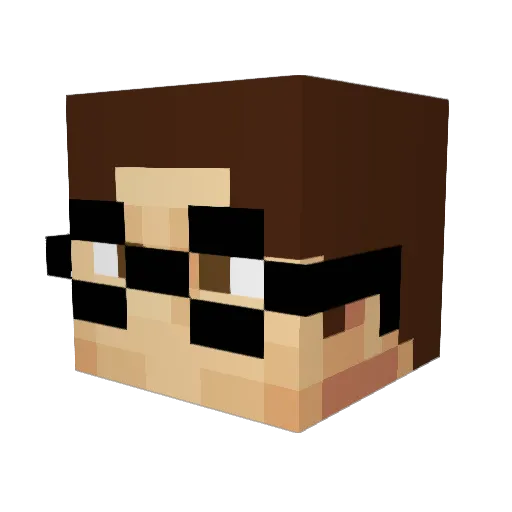 Kinge10 Minecraft avatar head, 3D render