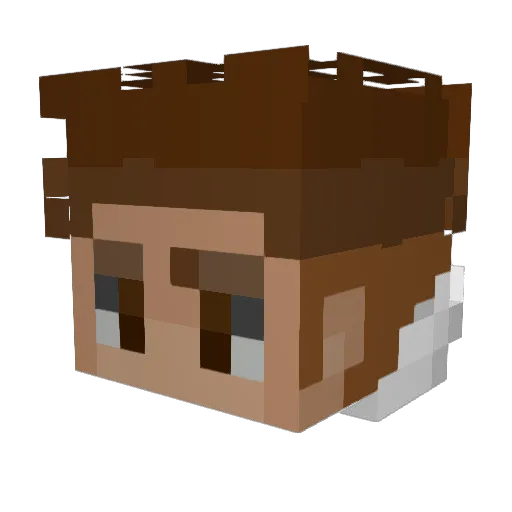 Kingee8 Minecraft avatar head, 3D render
