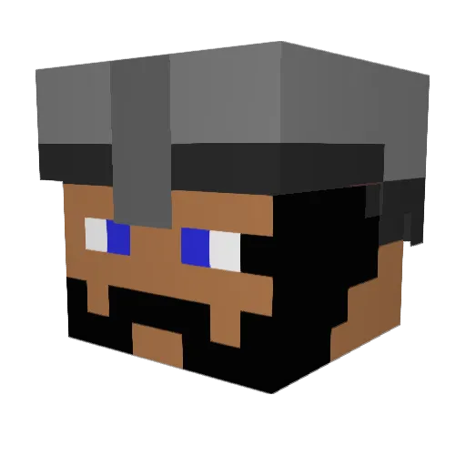 KingenNo1 Minecraft avatar head, 3D render
