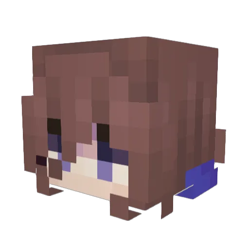Kingfoxy7 Minecraft avatar head, 3D render