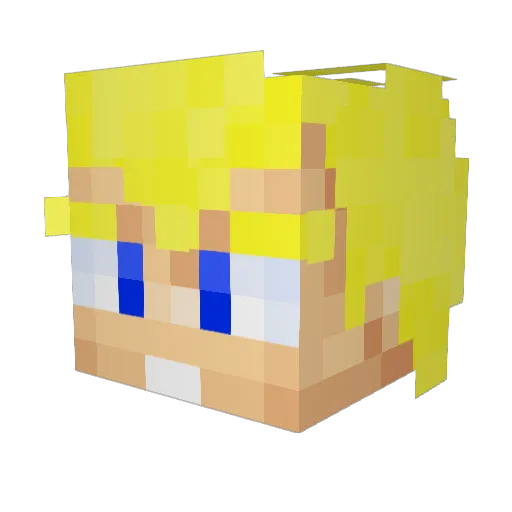 KinggoXLIVE Minecraft avatar head, 3D render