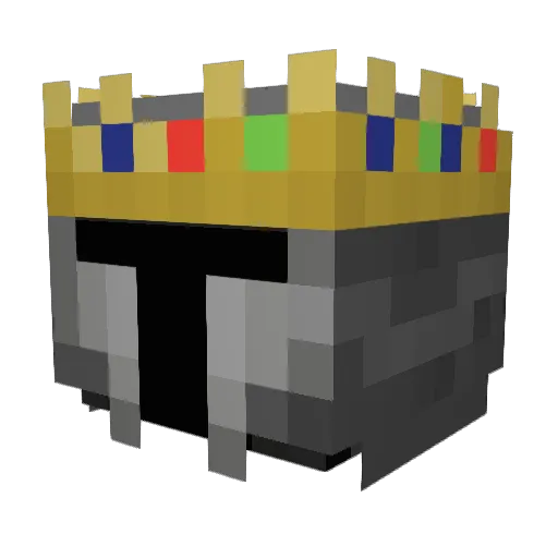 Kinghelm Minecraft avatar head, 3D render