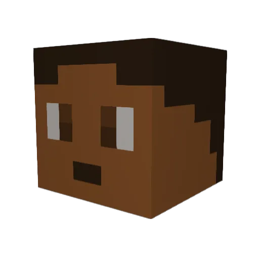 Kinghowler614 Minecraft avatar head, 3D render