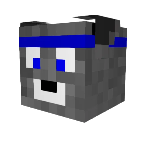 Kingike141 Minecraft avatar head, 3D render