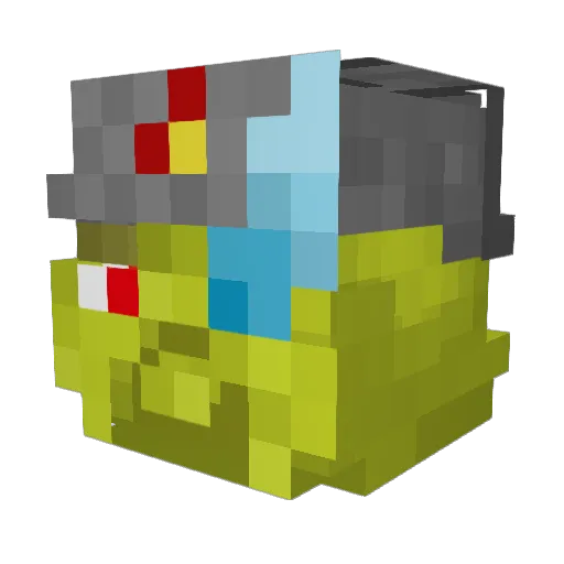 Kingjake360 Minecraft avatar head, 3D render