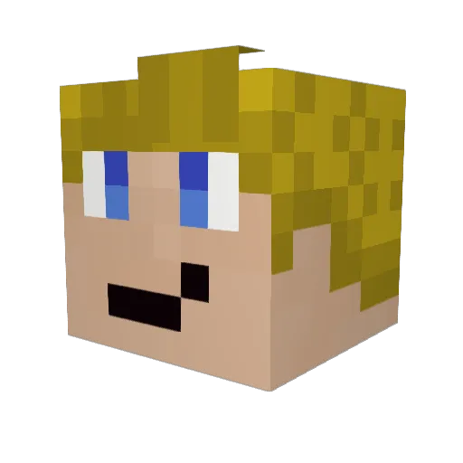 KingjuIian1998 Minecraft avatar head, 3D render