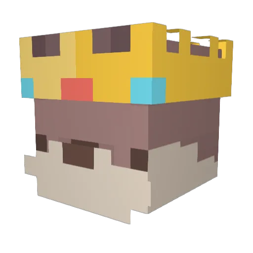 KingkogilTTV Minecraft avatar head, 3D render