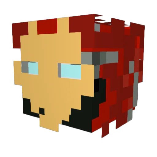 Kingkongzz9 Minecraft avatar head, 3D render