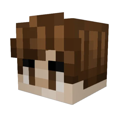 Kinglash Minecraft avatar head, 3D render