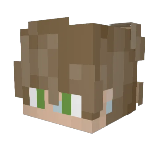 Kingly3011 Minecraft avatar head, 3D render