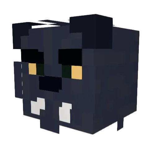 KinglyJaguar Minecraft avatar head, 3D render