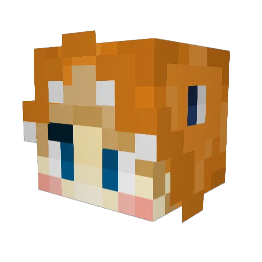 Kinglyowl Minecraft avatar head, 3D render