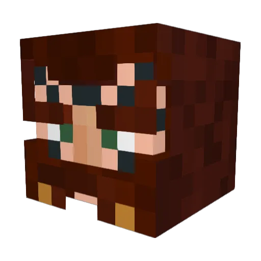 Kingman235 Minecraft avatar head, 3D render