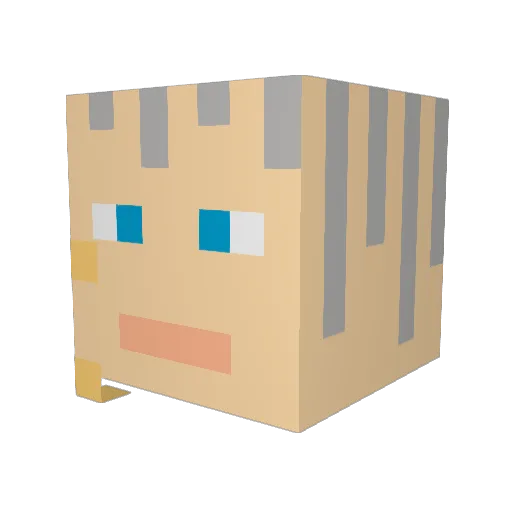Kingmaster233 Minecraft avatar head, 3D render