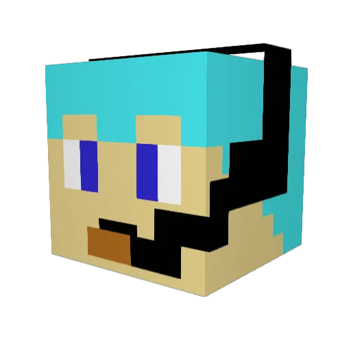 Kingnado1 Minecraft avatar head, 3D render