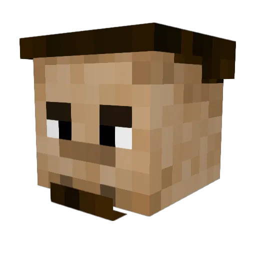 Kingoctopus Minecraft avatar head, 3D render