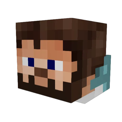 KingofBacon007 Minecraft avatar head, 3D render