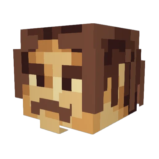 KingofEmeralds Minecraft avatar head, 3D render