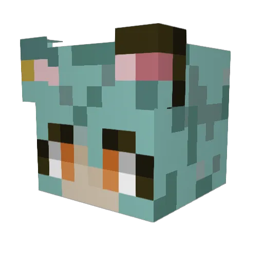 KingofKawaii Minecraft avatar head, 3D render
