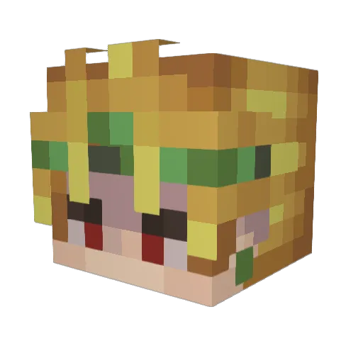 KingofManlet Minecraft avatar head, 3D render