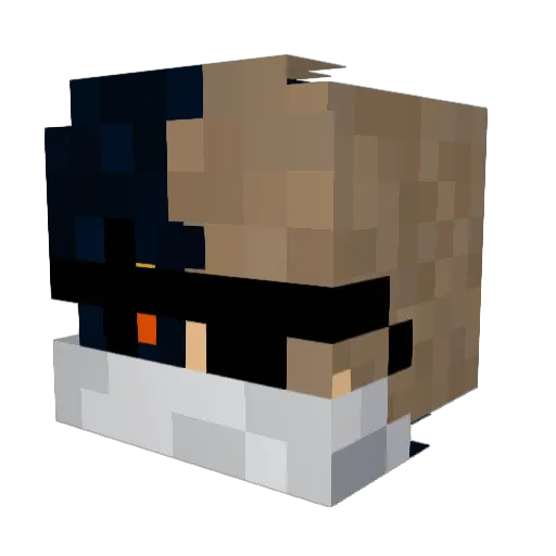 KingofnightYT Minecraft avatar head, 3D render