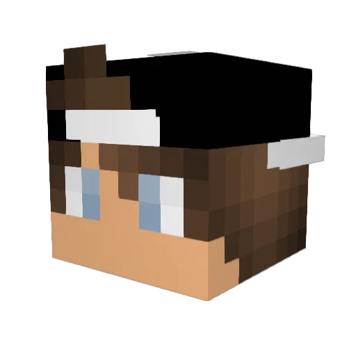 Kingoftap Minecraft avatar head, 3D render