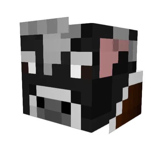Kingoluszek Minecraft avatar head, 3D render