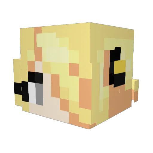 Kingot28 Minecraft avatar head, 3D render