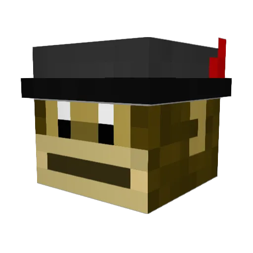 Kingowen20 Minecraft avatar head, 3D render