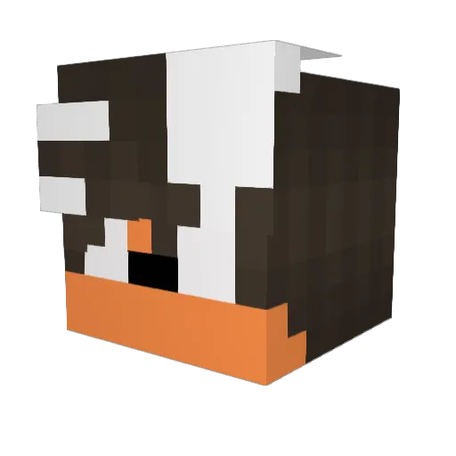 Kingpheonixwolf Minecraft avatar head, 3D render