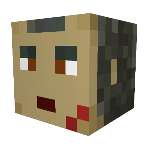Kingrey412 Minecraft avatar head, 3D render