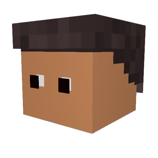 KingsSacramento Minecraft avatar head, 3D render