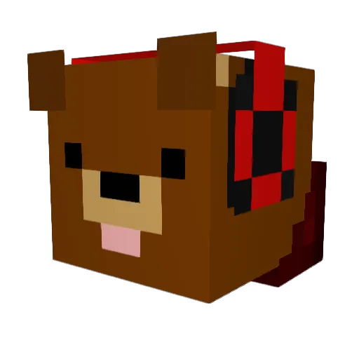 Kingslatts Minecraft avatar head, 3D render