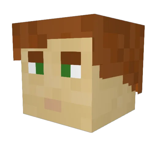 Kingslender23 Minecraft avatar head, 3D render