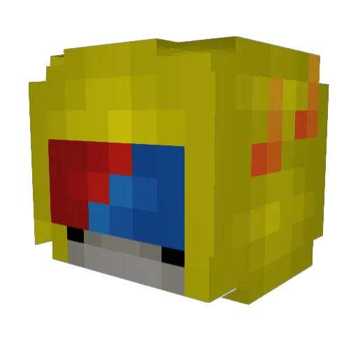 Kingsof Minecraft avatar head, 3D render