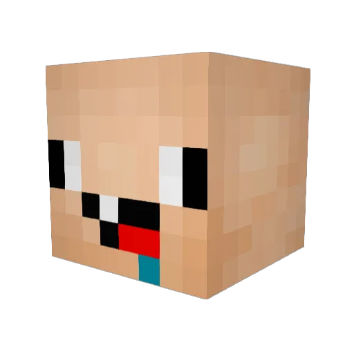 Kingstreak Minecraft avatar head, 3D render
