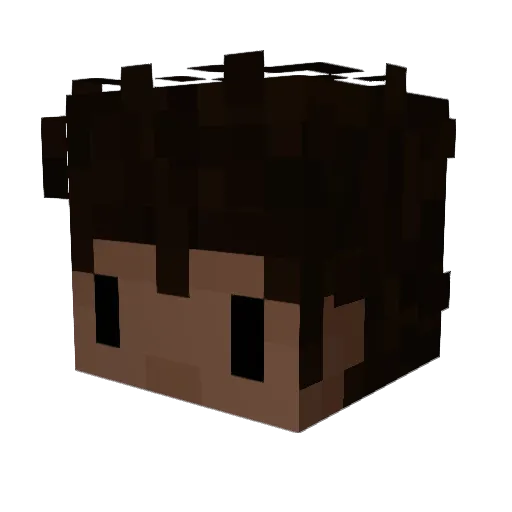 Kingswxr Minecraft avatar head, 3D render