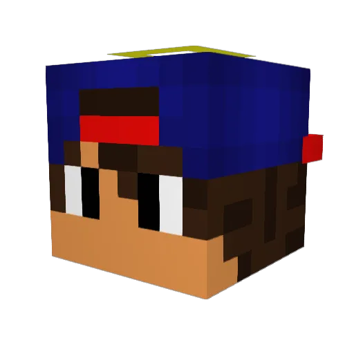 Kingtamsen Minecraft avatar head, 3D render