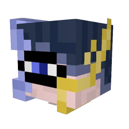 Kingtneiy Minecraft avatar head, 3D render