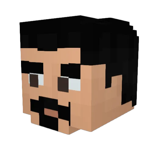 Kingtrocity Minecraft avatar head, 3D render